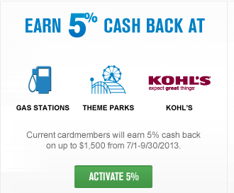 Chase Freedom Bonus Categories Q3 2013: Theme Parks, Gas Stations, Kohl’s