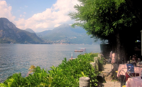 Our view at lunch from Lake Como