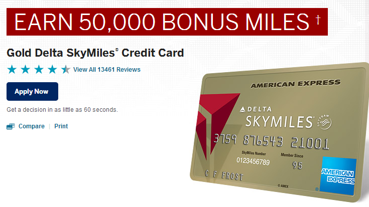 [Expired] Delta SkyMiles Card from American Express Sign-Up Bonus Now 50,000 Miles