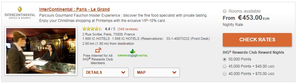 Booking IHG Free Nights from "Into the Nights" Promotions