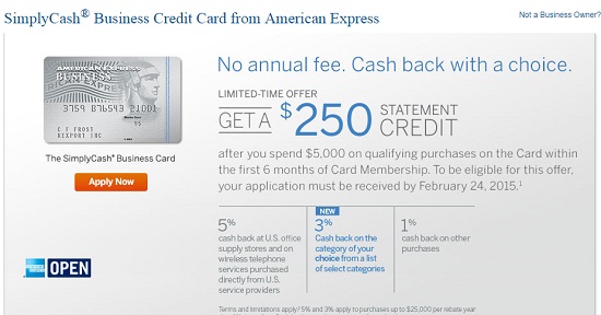 Amex SimplyCash New Offer: $250 Cash Back, No Annual Fee