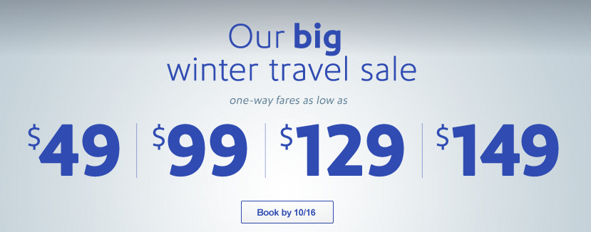 Southwest Winter Sale – $49/$99/$129/$149